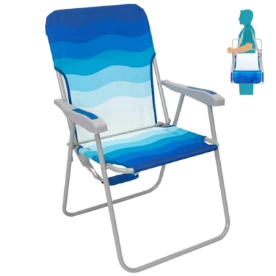 Abbildung von #WEJOY Klappstuhl Leicht Tragbar Campingstuhl Faltbar Stark Stabil Langlebig für Garten Balkon und Festival Outdoor als Angelstuhl Camping Stuhl Max Hold bis 136 Kg (300 Lbs) Farbverlauf blau