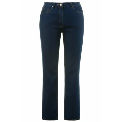 Abbildung von Ulla Popken Damen Straight Jeans, Blue Denim, 32W / 30L EU
