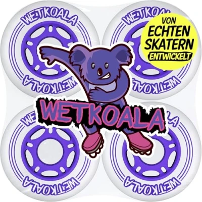 Abbildung von WETKOALA Inliner Rollen 80mm 85A (4 Stück) Starker Grip und lange Haltbarkeit auf jedem Untergrund für Inline Skates, Scooter, Waveboard, Roller mehr