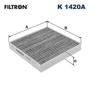 Abbildung von FILTRON K 1420A Innenraumfilter Aktivkohlefilter 178 176,5 28 KIA: Picanto III