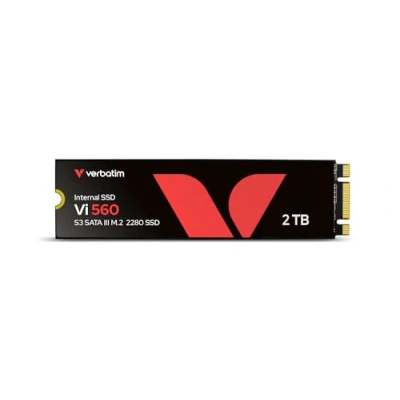 Abbildung von Verbatim Vi560 S3 SSD, internes SSD Laufwerk mit 2 TB Datenspeicher, Solid State Drive SATA III M.2 2280 und 3D NAND Technologie, schwarz, ideal für Notebook Ultrabook