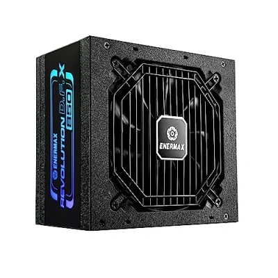 Abbildung von ENERMAX Revolution D.F. X ARGB ATX3.0 PCI e 5.0 Kompakt Gaming&amp;Streaming PC Netzteil 850W 80Plus Gold (Vollmodular, 2X 12VHPWR, Semi Fanless), ERT850EWT, schwarz