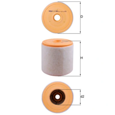 Abbildung von MAHLE ORIGINAL LX 4959 Luftfilter 158 160 Filtereinsatz AUDI: A6 C8 Saloon