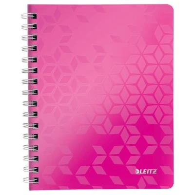 Abbildung von Leitz 46410023 Kollegblock WOW, A5, PP, kariert, holzfrei, 80 Blatt, pink metallic