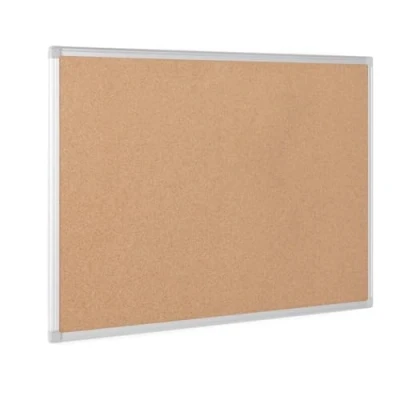 Abbildung von Bi Office Earth Umweltfreundliche Pinnwand, Korktafel mit Aluminiumrahmen, Hochwertige Naturkorkoberfläche 60 x 45 cm