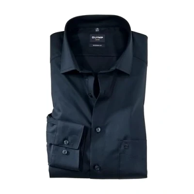 Abbildung von OLYMP Herren Oberhemd Langarm Luxor,Twill,modern fit,Global Kent,Nachtblau 14,46