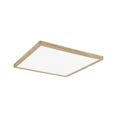 Abbildung von Paulmann 71035 LED Panel Atria Shine Deckenleuchte mit Backlight eckig IP44 16W 1600lm 293x293mm Holzoptik Kunststoff 4000K Badleuchte