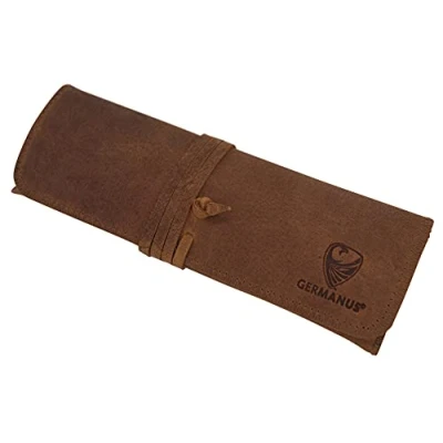 Abbildung von GERMANUS Federmäppchen Strap, Leder Made in EU (Wildes Braun)