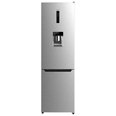 Abbildung von Cecotec Frigorífico Combi 2 Puertas con Dispensador de Agua Bolero CoolMarket 322 WD Inox D. L, Altura 185 y 60 cm Ancho, Bajo Consumo, Motor Inverter Plus, Total No Frost