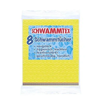 Abbildung von Spontex Schwammtuch 8er Vorteilspack, extrem saugfähig und langlebig, aus Viskose, biologisch abbaubar (1 x 8 Stück)