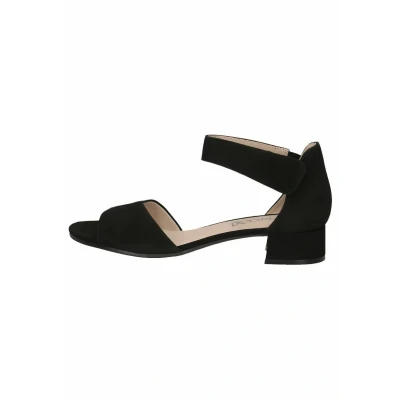 Abbildung von CAPRICE Damen Sandalen mit Absatz aus Leder Riemchen, Schwarz (Black Suede), 39 EU