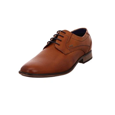 Abbildung von bugatti Business Halbschuh aus Leder, Derby mit Hand Finish und Perforation, Braun, 40 EU