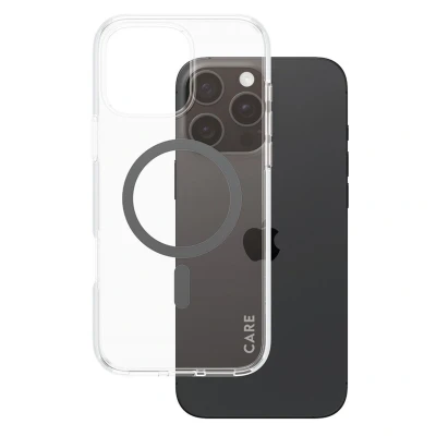 Abbildung von Apple iPhone 16 Pro Max Hülle MagSafe Recycelter Kunststoff PanzerGlass Hard Case/Backcover Handyhülle Schwarz Shockproof/Stoßfest