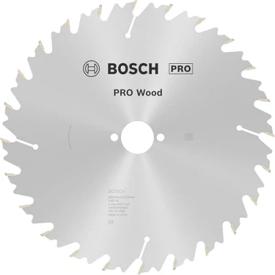 Abbildung von Bosch 1x PRO Wood Kreissägeblatt für Netz Tischkreissägen (für Weichholz, Hartholz, Ø mm, Professional Zubehör Tischkreissäge)