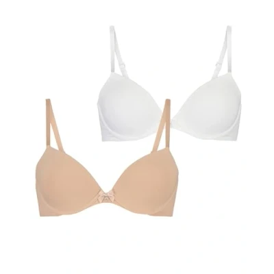 Abbildung von Hunkemöller 2PACK Padded Triangel BH, Damen, Größe: 70C, White