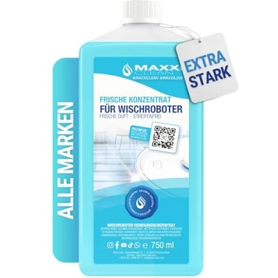 Abbildung von Maxxi Clean 750 ml Bodenreiniger mit Frische Duft geeignet fÙr alle Wischroboter Universal Reiniger Konzentrat WischflÙssigkeit Boden, Parkett, Fliesen Saugwischer Reinigungsmittel