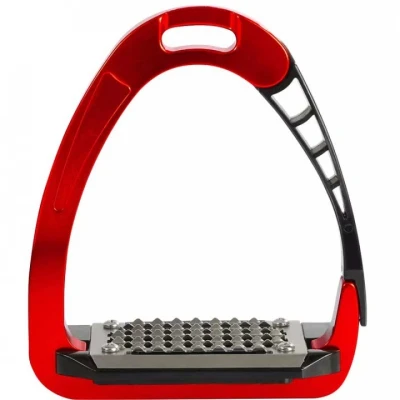 Abbildung von Acavallo Steigbügel Arena Alupro Rot/Schwarz 12cm
