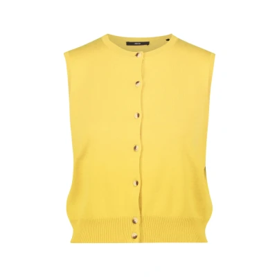 Abbildung von zero MIT Knopfleiste Weste, Damen, Größe: 34, Oil yellow
