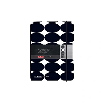 Abbildung von herlitz 50039791 Notizheft flex A6, 40 Blatt punktiert, Motiv: Just Black, 1 Stück