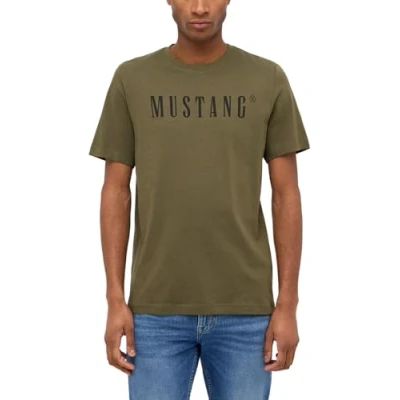 Abbildung von Mustang Herren T Shirt Austin Regular Fit S 3XL Weiss Schwarz Gün Beige Rot Grau Baumwolle, Größe:S, Farbe:Sea Turtle 6529