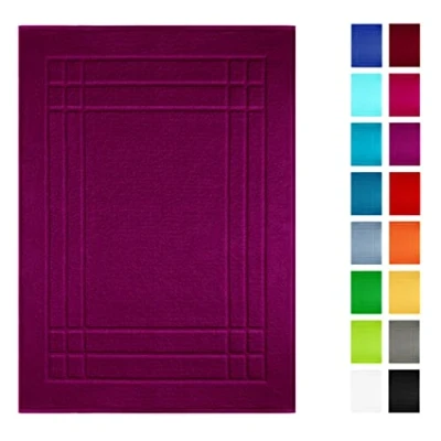 Abbildung von Lashuma Badezimmermatte Maschinenwaschbar 50x70 cm schnelltrocknend, Linz Violett Orchidee