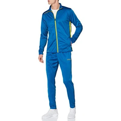Abbildung von Uhlsport Herren Essential Classic Trainingsanzug, Azurblau/limonengelb, M EU