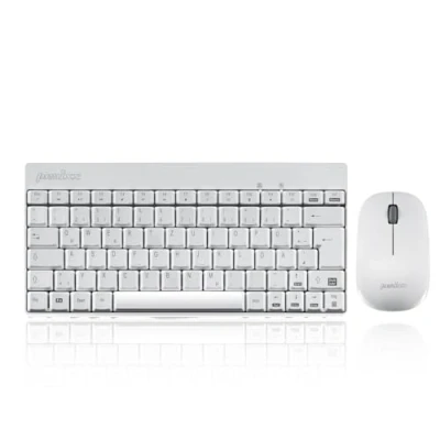 Abbildung von Perixx PERIDUO 712, Kabelloses Mini Tastatur und Maus Set Minigröße mit Nano Receiver 2.4Gh Weiß Leicht Klein