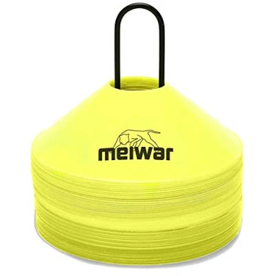 Abbildung von meiwar Markierungshütchen 50er Set mit Halter und Tasche Gelb