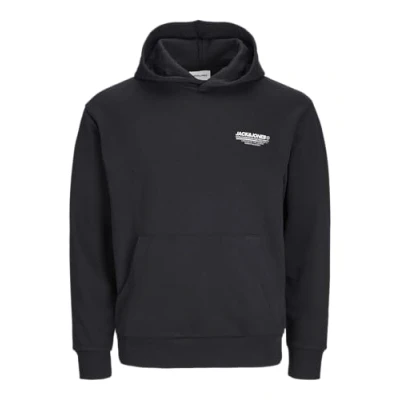 Abbildung von JACK &amp; JONES Herren Jjolive Sweat Hood Kapuzenpullover, Black/Print:jack&amp;jones, XS