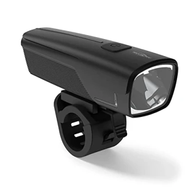 Abbildung von ANSMANN Wiederaufladbare LED Fahrradscheinwerferlampe (1 Stück) Leistungsstarke Fahrradlampe mit 2 Lichtstufen Robustes Design Fahrradlicht Einer Reichweite von 200 m