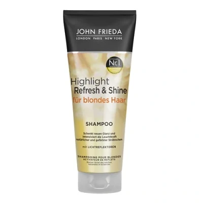 Abbildung von John Frieda Highlight Refresh &amp; Shine Shampoo Inhalt:250 Ml Neuer Glanz Und Intensive Leuchtkraft Für Blondes Haar Strähnchen