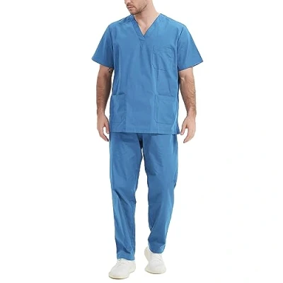 Abbildung von MISEMIYA Unisex Schrubb Set Medizinische Uniform mit Oberteil und Hose ref.6801 6802 XX Large, Blauer Himmel