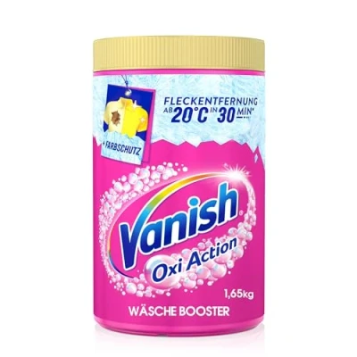 Abbildung von Vanish Oxi Action Pulver Pink 1 x 1,65 kg Fleckenentferner und Wäsche Booster ohne Chlor Für bunte