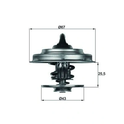 Abbildung von MAHLE ORIGINAL TX 18 60D Kühlwasserthermostat 60 67 mit Dichtung MERCEDES BENZ: T2/L Box Body / Estate, T2/LN1 Estate
