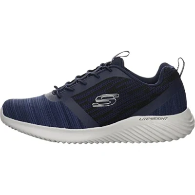 Abbildung von Skechers Herren Bounder Sneaker, Navy Mesh Pu Trim, 40 EU