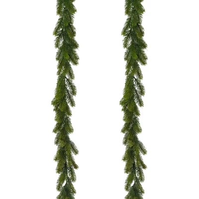 Abbildung von Creativ deco Winterliche Kunstpflanze "Weihnachtsdeko, Weihnachtsgirlande" Girande im 2er Set, 115 Tannenspitzen je Girlande, Länge 180 cm