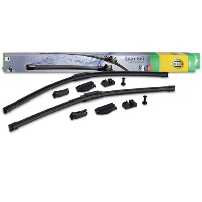 Abbildung von Scheibenwischer Hella Easy Set Oe 9XW 358 164 091 vorne Flachbalkenwischblatt BMW: 5 Saloon, Touring, AUDI: A5 B8 Convertible, VOLKSWAGEN: Tiguan I