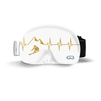 Abbildung von Soggle Skibrillen Schutz Überzug aus Mikrofaser (one Size), Farbe:Heartbeat Skier White/Gold