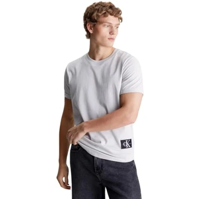 Abbildung von Calvin Klein Jeans Badge TURN UP Sleeve Tshirt basic, Herren, Größe: XXS, Lunar rock