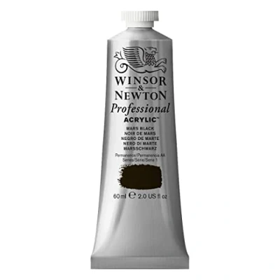Abbildung von Winsor &amp; Newton 2320386 Professional Acrylfarbe in Künstlerqualität, hohe Farbbrillanz Deckkraft, Archivqualität, 60ml Tube Marsschwarz