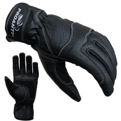 Abbildung von PROANTI Damen Motorradhandschuhe Leder Motorrad Handschuhe Größe S