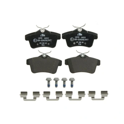 Abbildung von ATE 13.0470 2761.2 Bremsbelagsatz exkl. Verschleißwarnkontakt mit Bremssattelschrauben Zubehör PEUGEOT: 5008 I, 508 I SW, 3008