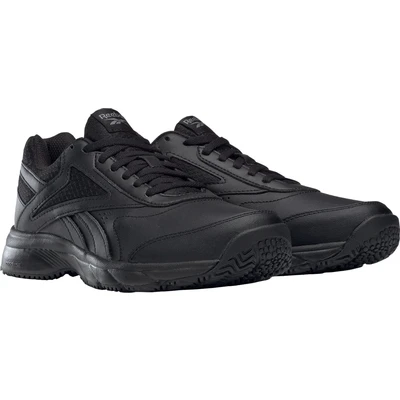 Abbildung von Reebok WORK N Cushion Walkingschuh, Damen, Größe: 37, Black/cold grey Leder und textil