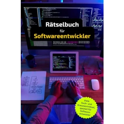 Abbildung von Rätselbuch für Softwareentwickler: Tolles Geschenk Softwareentwickler. Worträtsel und knifflige Herausforderungen in einem Kreuzworträtselheft.