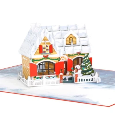 Abbildung von Favour Pop Up® 3D Weihnachtskarte ein ausgefallener handgemachter Weihnachtsgruß auch für Gutschein und Geldgeschenke. TM139