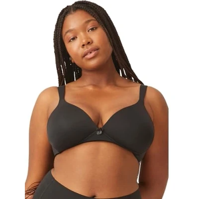 Abbildung von Naturana® BH Damen ohne Bügel [Cup A D] I 100% Gepolsterte Träger mit nahtlosen Cups Unterbrustband 90 Schwarz C