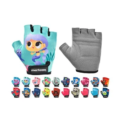 Abbildung von meteor Kinder Fahrradhandschuhe Bike Gel BMX Handschuh Jungen Fahrrad Handschuhe Mädchen radhandschuhe Scooter Tretroller Fahr Rad