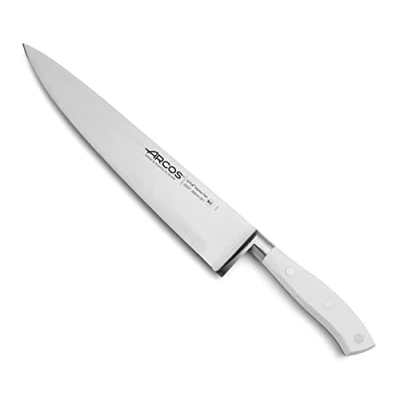 Abbildung von Arcos Serie Riviera Blanc Kochmesser Klinge aus Nitrum geschmiedetem Edelstahl 250 mm HandGriff Polyoxymethylen (POM) Farbe Weiße