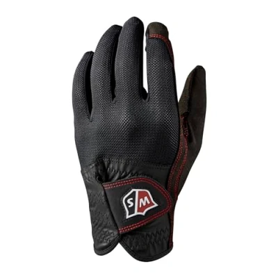 Abbildung von Wilson Handschuhe, W/S Regenhandschuhe, Wasserdicht und rutschfest, Golf Zubehör für Herren, Schwarz