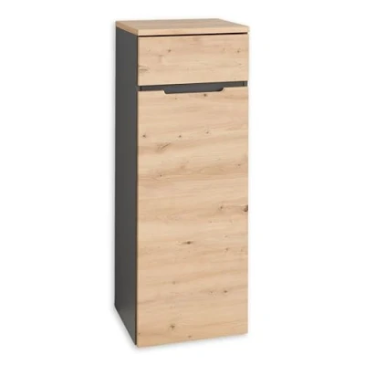 Abbildung von DEINE TANTE EMMA 5035GH13 Büroschrank Memphis Kommode Aktenschrank Graphit/Artisan Eiche Nb. ca. 45 x 122 38 cm